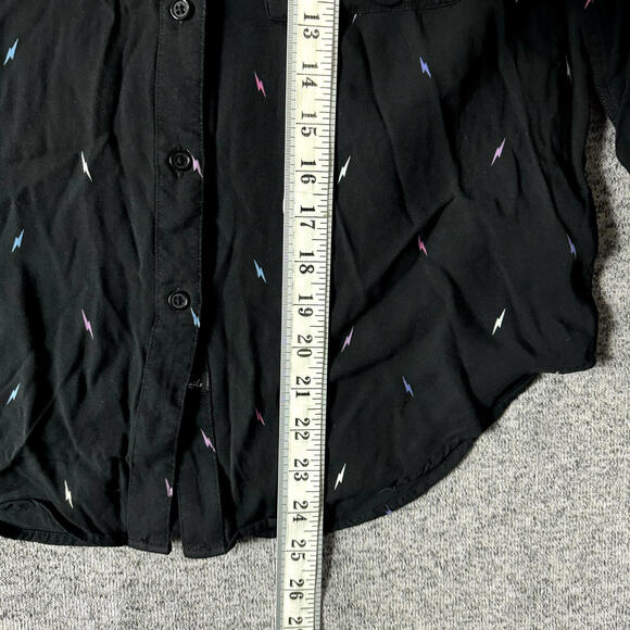 Rails Women's Size XS Black Lightning Print Long Sleeve Button Up Shirt - Picture 9 of 10